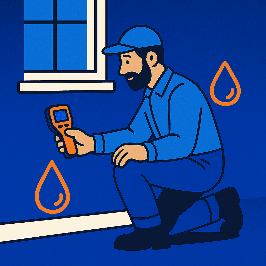 Plumbing leak detection specialist using acoustic equipment