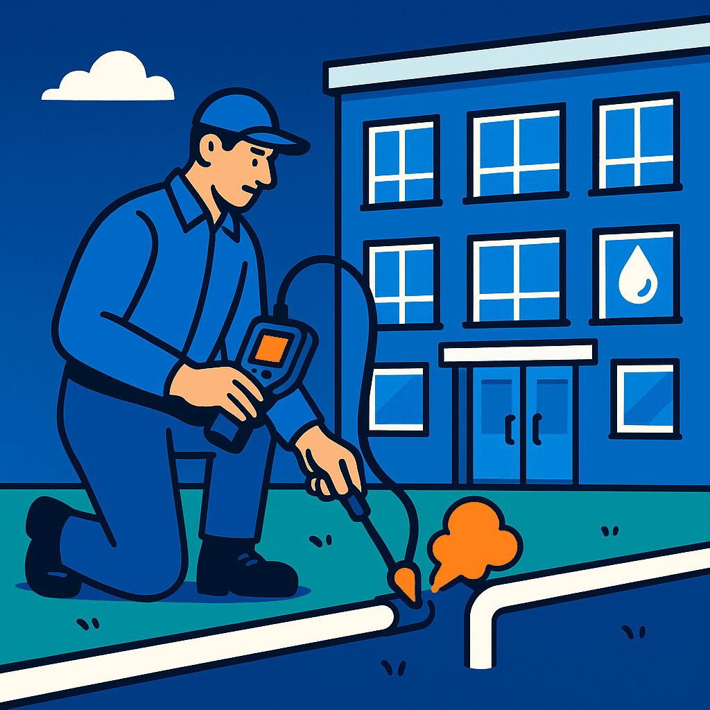 Water leak detection specialist using advanced equipment