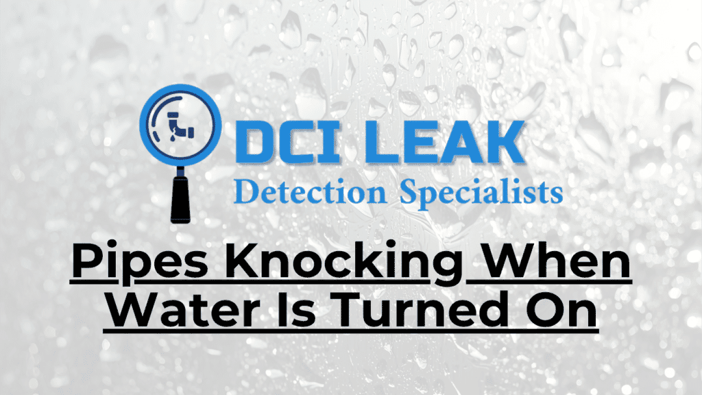 Pipes banging when water is turned on