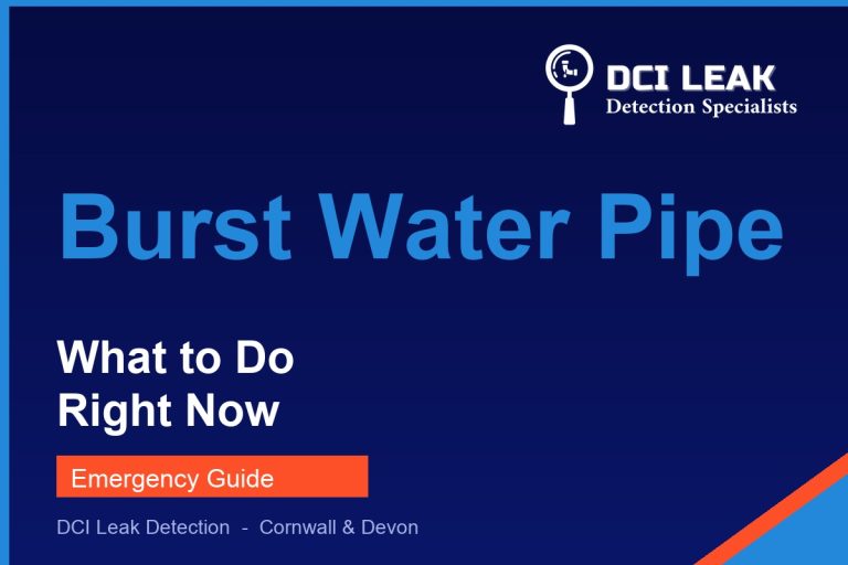 Burst water pipe - what to do right now - DCI Leak Detection