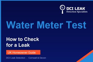 The water meter test for confirming a hidden leak