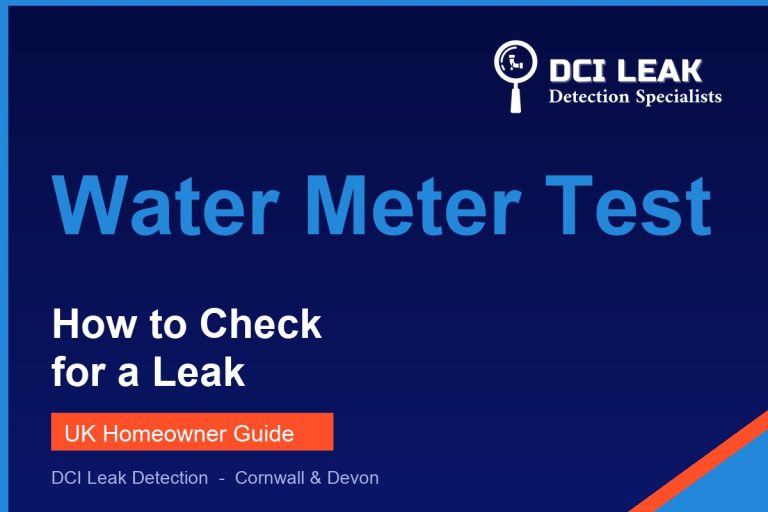 The water meter test for confirming a hidden leak
