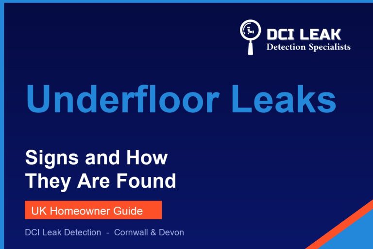 Underfloor heating leak detection under screed - DCI Leak Detection