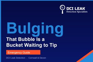 ceiling bulging water — DCI Leak Detection guide