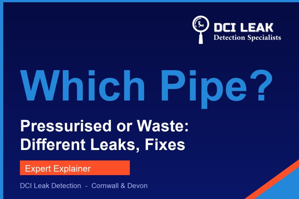 drain leak or supply leak — DCI Leak Detection guide