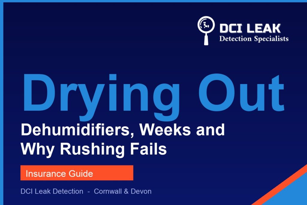 drying out after water leak — DCI Leak Detection guide