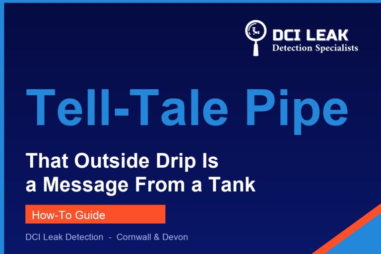 overflow pipe dripping — DCI Leak Detection guide