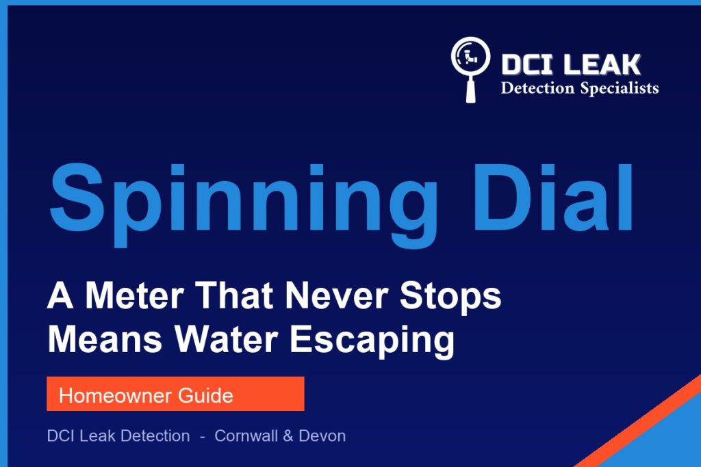 water meter spinning — DCI Leak Detection guide