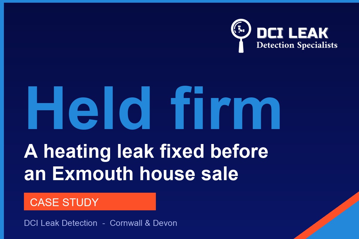 A Heating Leak Found Before an Exmouth House Sale
